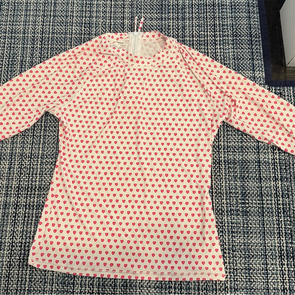 Roller Rabbit Pink Heart Rash Guard